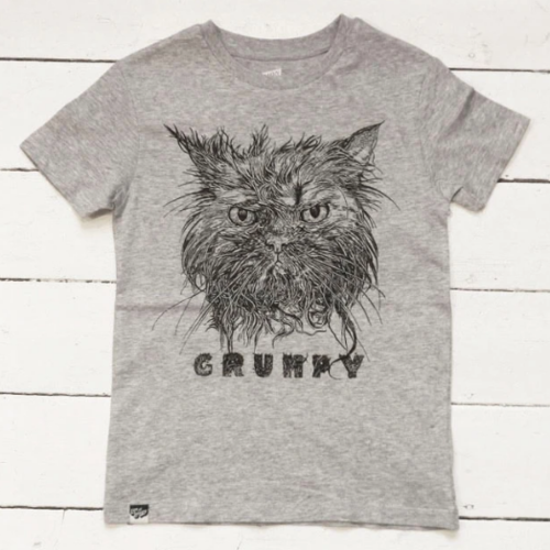 T-Shirt GRUMPY CAT grau von Lion of Leisure